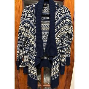 Romeo &‎ Juliet Couture open front waterfall cardigan size Large